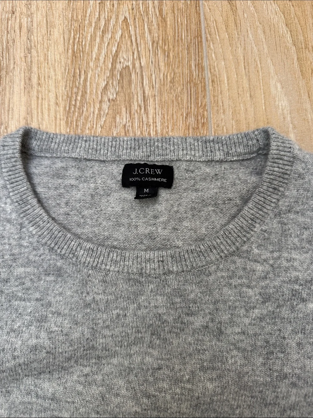 J. Crew Men's Gray Crewneck Sweater cashmere